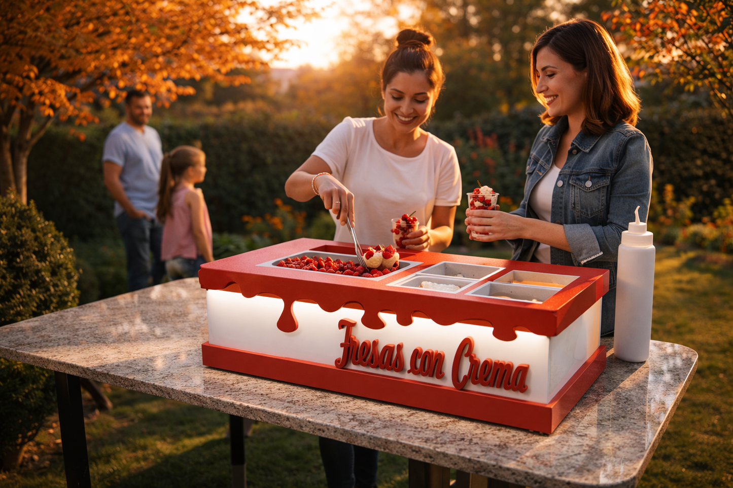 Mesa Fresas con Crema